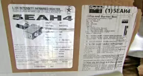 5EAH4 DAYTON Intensity Inferred Heater #3