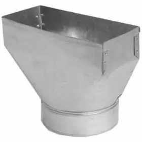 10X6X7-110R GRAY METAL SOUTH Straight Boot Galvanized Steel