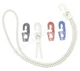 LINDEMANN Tie-down clips with hooks 25cm all white <VP=100pcs>