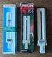 Lot of 3 Compact Fluorescent Bulbs 7 Watts Sylvania (20327) and Philips (PL-S)